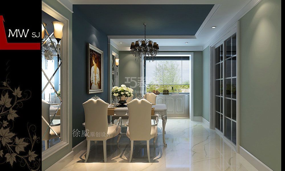 -青年城180平新中式风格设计方案