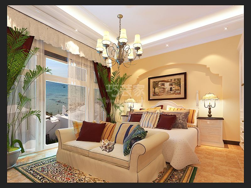 -方庄南路75平地中海风格设计方案