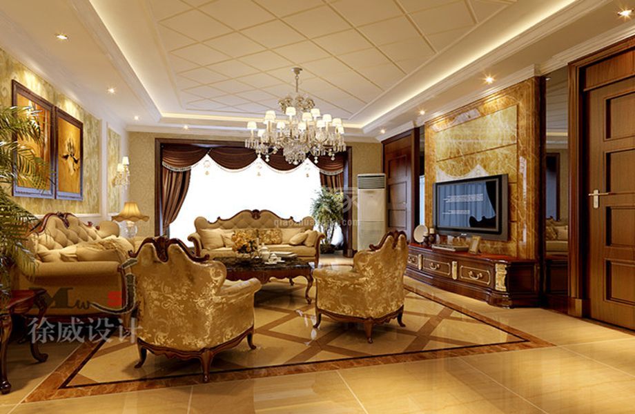 客厅-润泽悦溪180平新古典风格设计方案