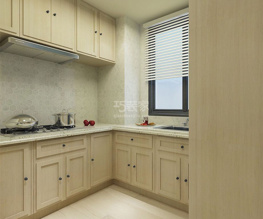 厨房-四合欣园98平米现代简约设计方案