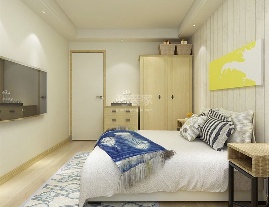 主卧-四合欣园98平米现代简约设计方案