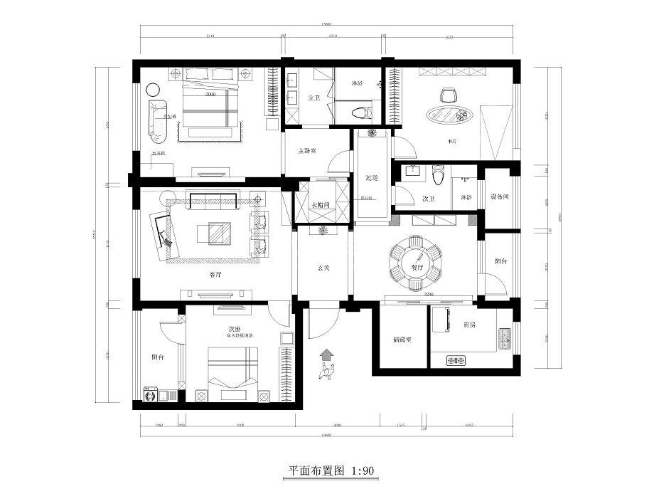 幻星家园124平现代简约方案设计风格