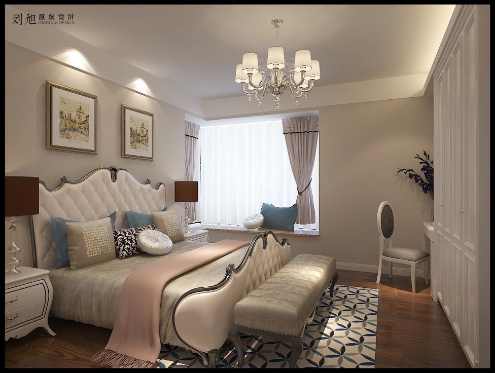 棕榈泉国际公寓180平简欧风格设计方案