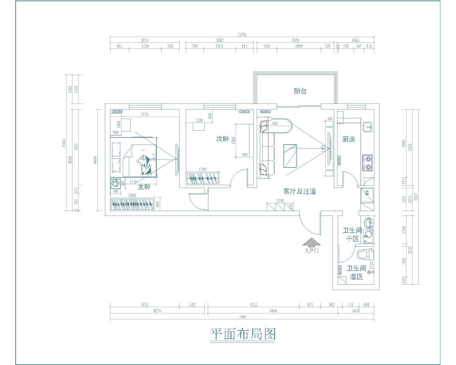 朝阳门南小街80平米简约风格设计方案