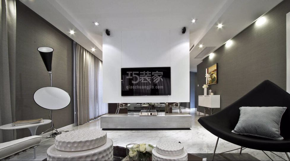 -玺萌丽苑165平现代风格设计方案