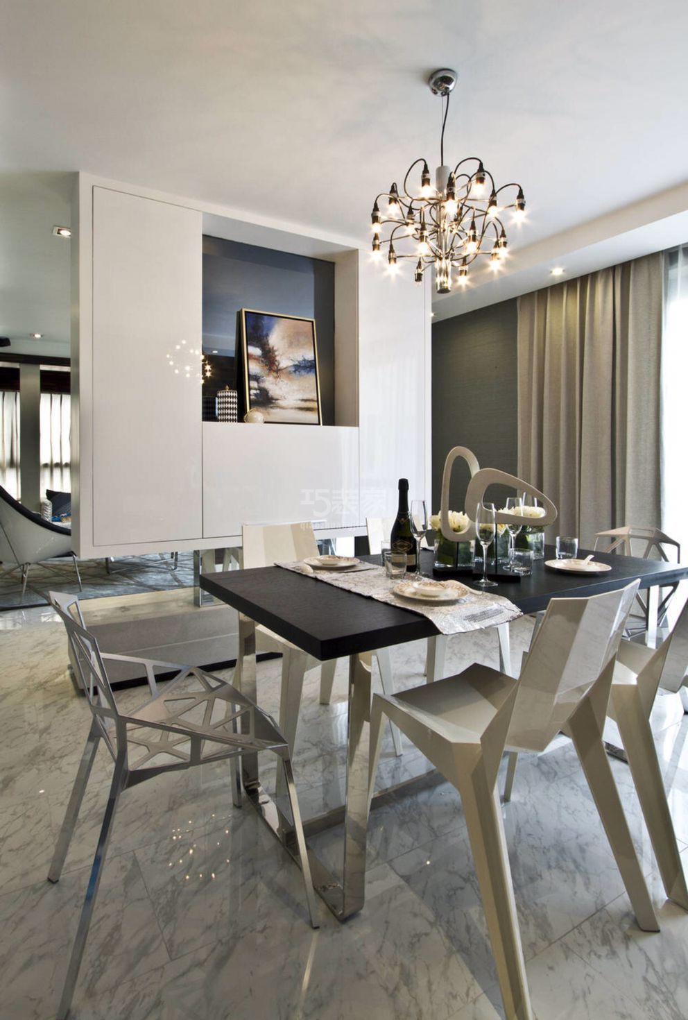 -玺萌丽苑165平现代风格设计方案