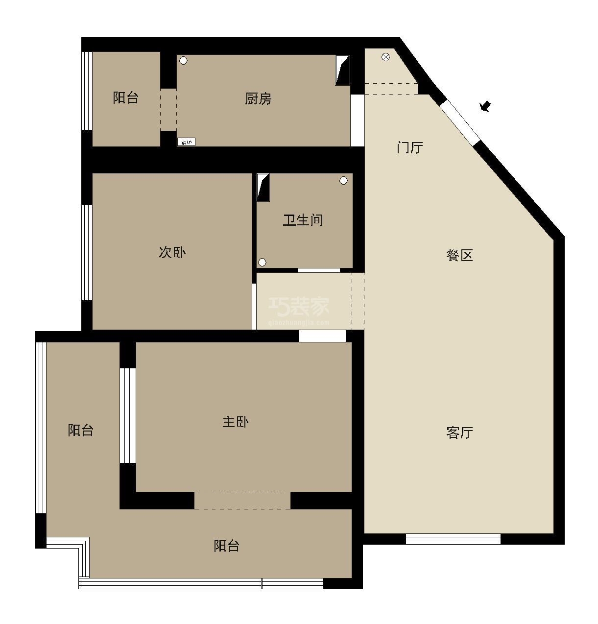金鱼池中区75平美式风格设计方案