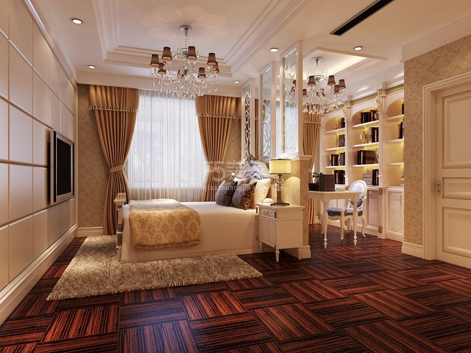 -潮白河孔雀城  350平欧式风格设计方案