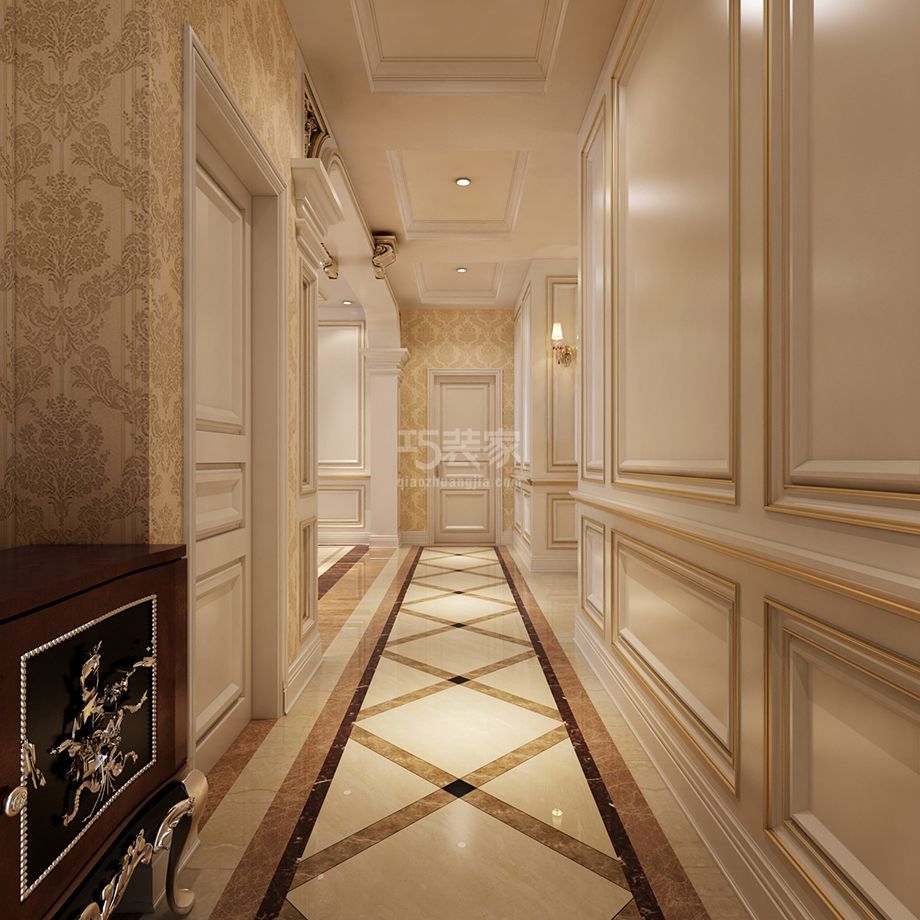 -潮白河孔雀城  350平欧式风格设计方案