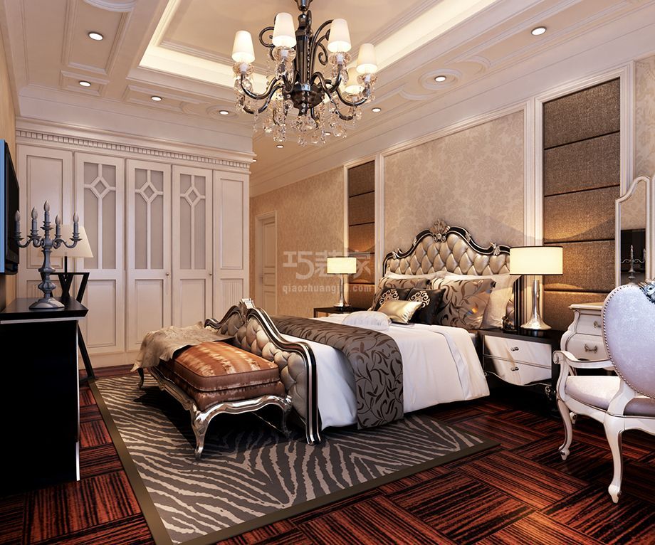 -潮白河孔雀城  350平欧式风格设计方案