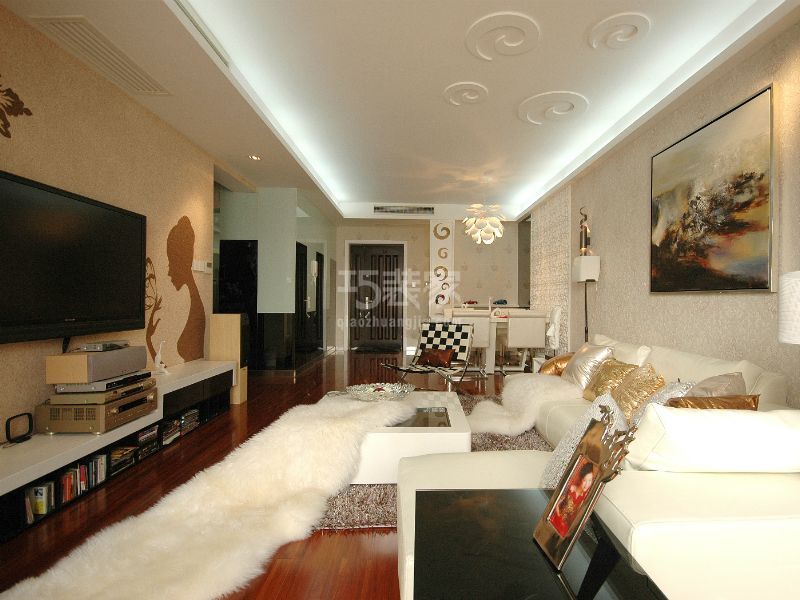 客厅-天润福熙大道118平现代简约设计方案