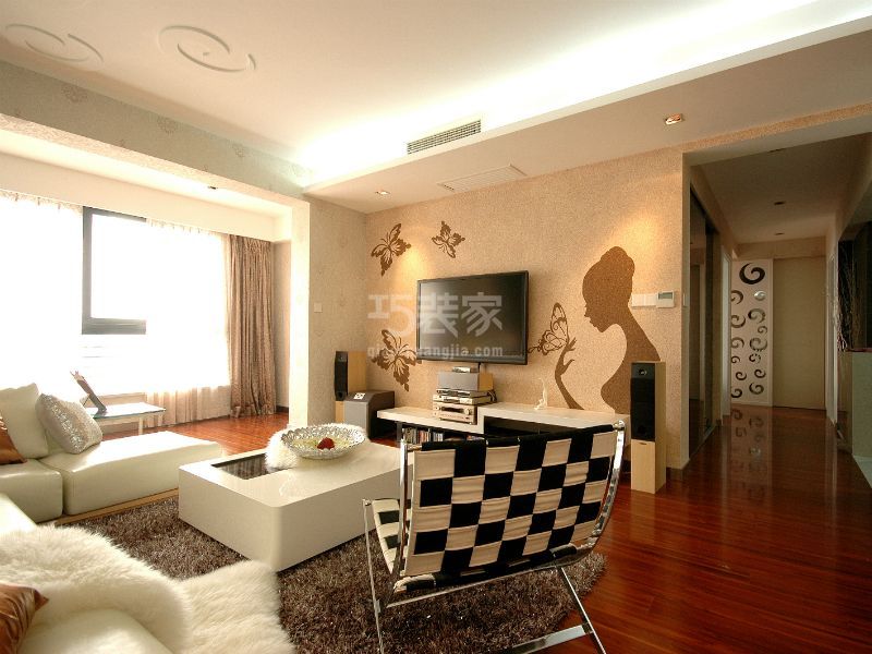 客厅-天润福熙大道118平现代简约设计方案