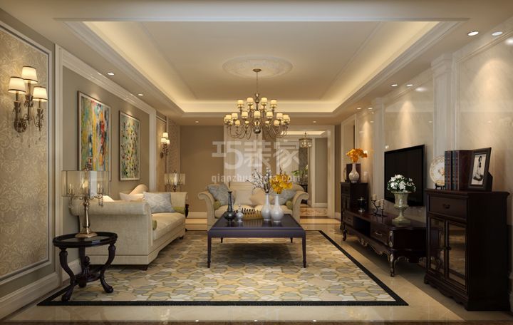 春园95平欧式风格设计方案