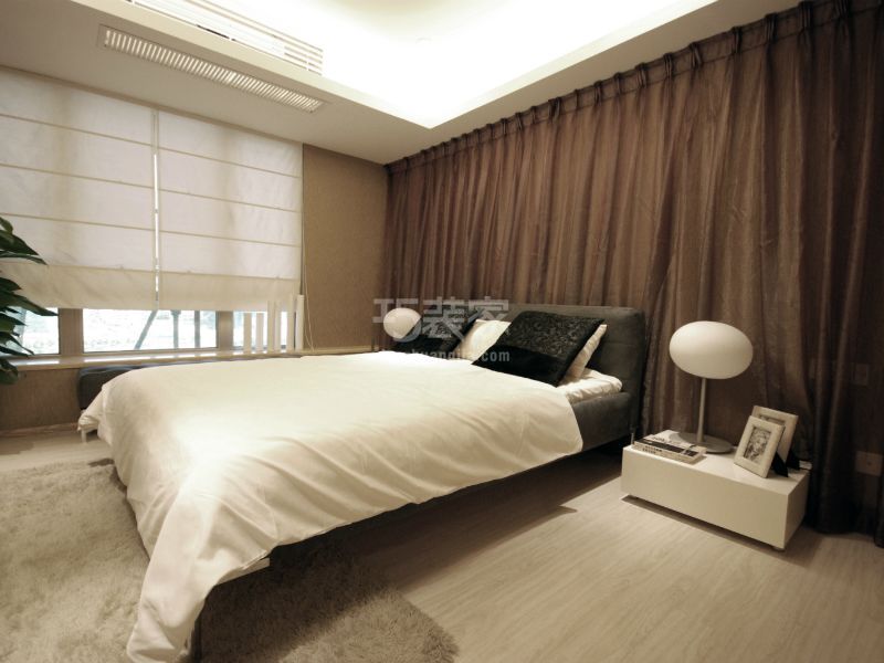 卧室-定慧东里110平简约黑白灰设计方案