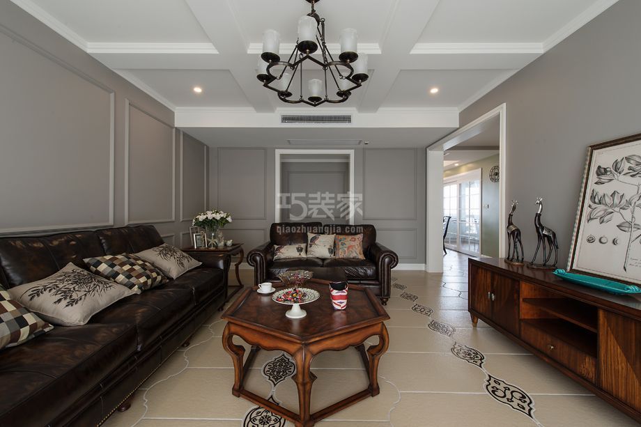 珠江罗马嘉园120平美式风格设计方案