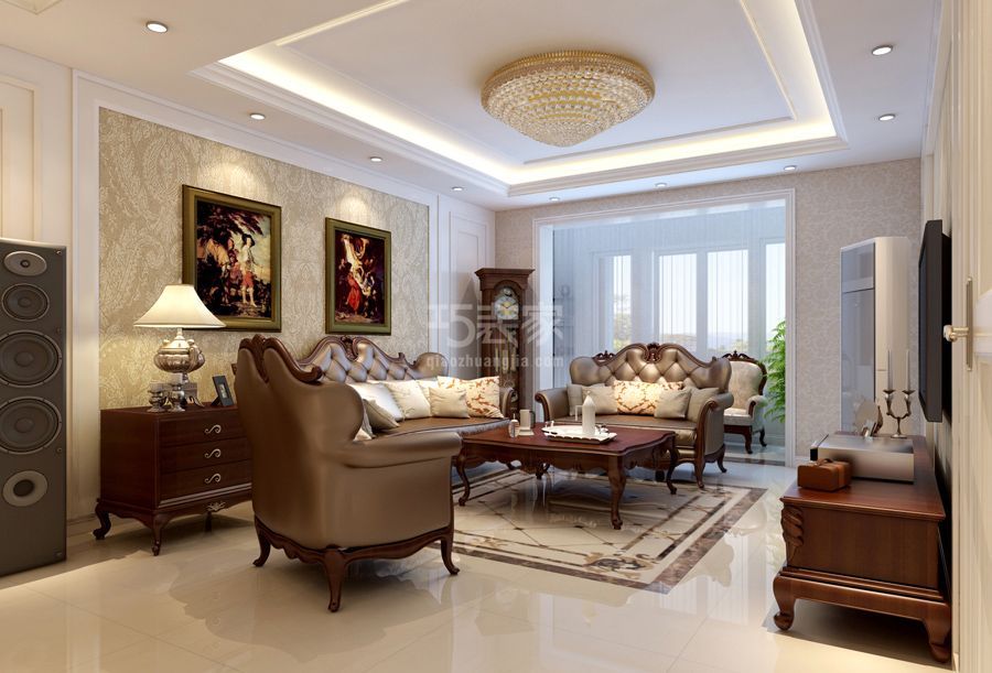 理想城礼域府110平欧式风格设计方案