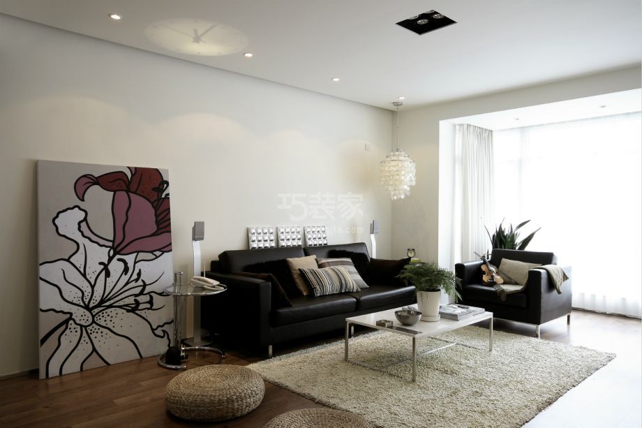 客厅-定慧东里95平现代简约风格设计方案