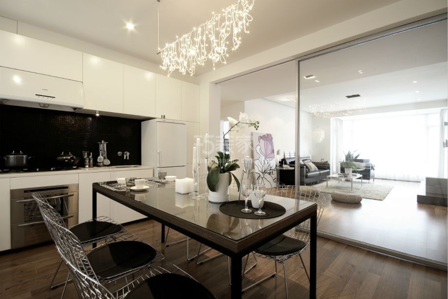 餐厅-定慧东里95平现代简约风格设计方案