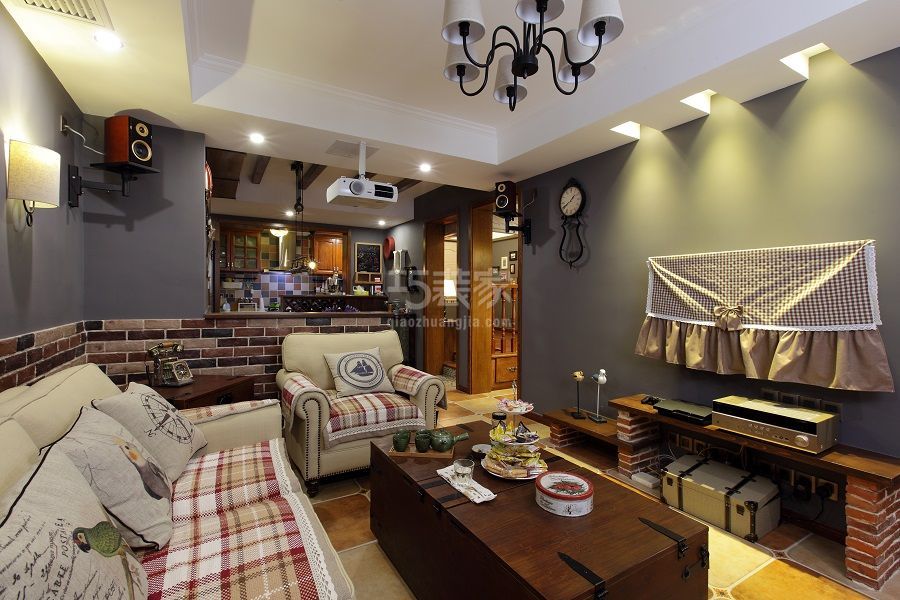 原香漫谷98平米休闲美式风格案例