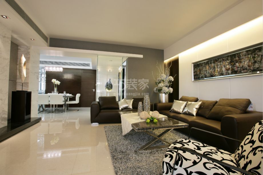 客厅-富海中心98平现代简约风格设计案例