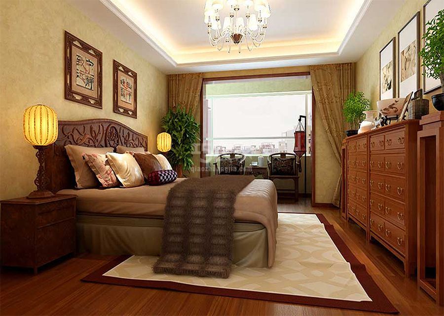 -木樨地公寓220平米新中式风格设计案例