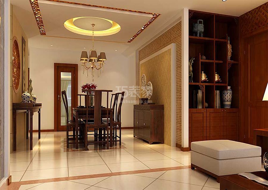-木樨地公寓220平米新中式风格设计案例