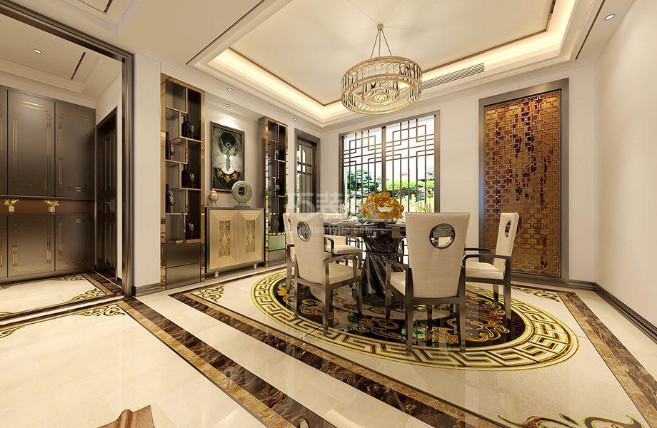 -丰台区四方景园85平新中式风格设计方案