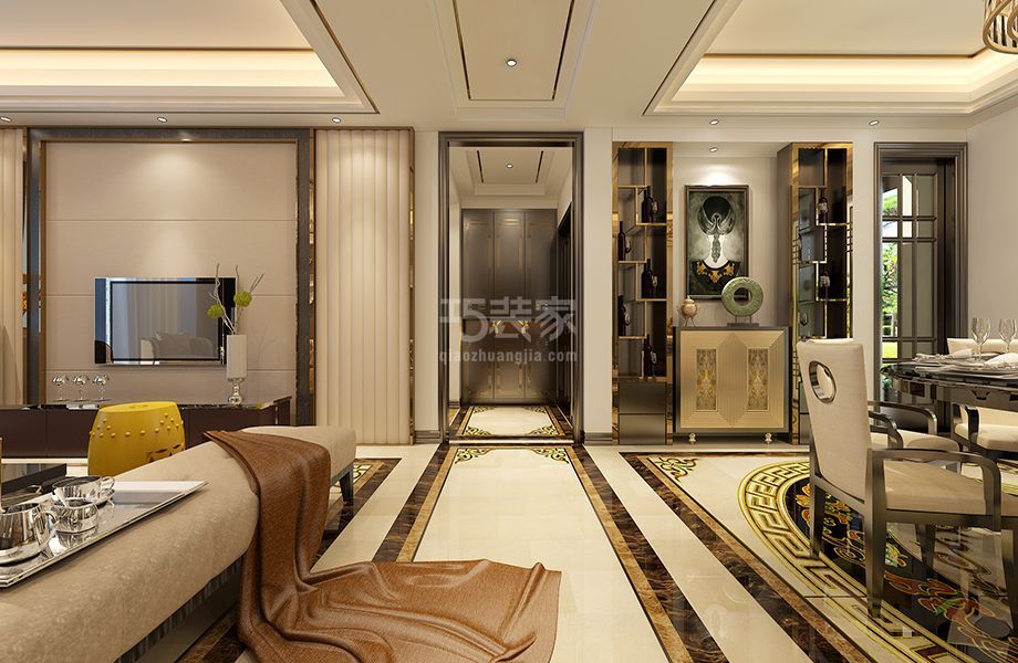 -丰台区四方景园85平新中式风格设计方案