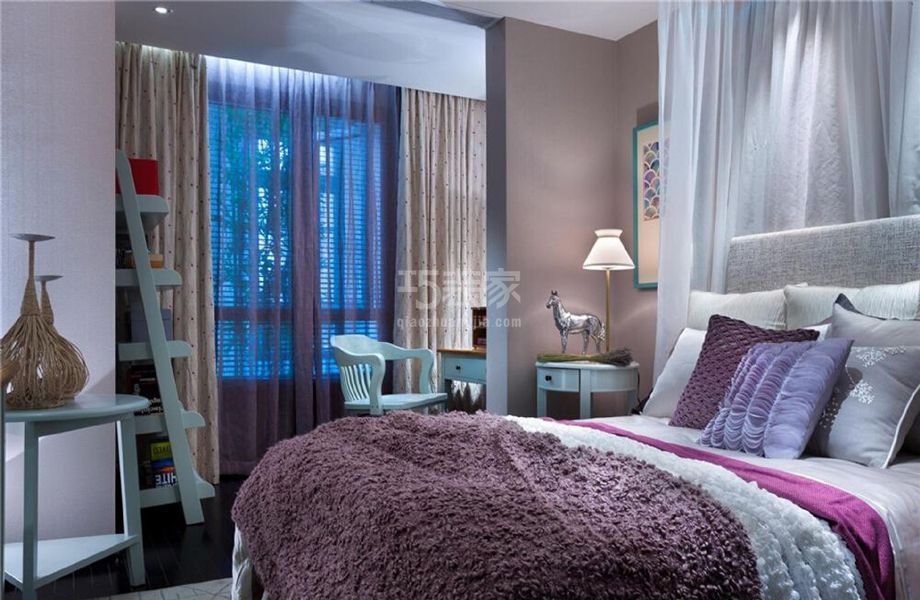 -丰台区横一条小区95平新中式风格设计方案