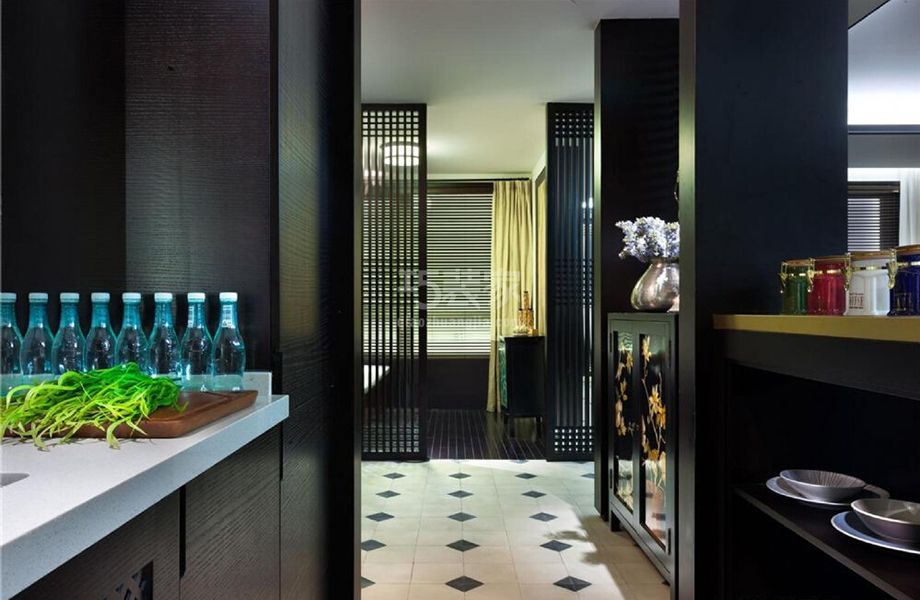 -丰台区横一条小区95平新中式风格设计方案