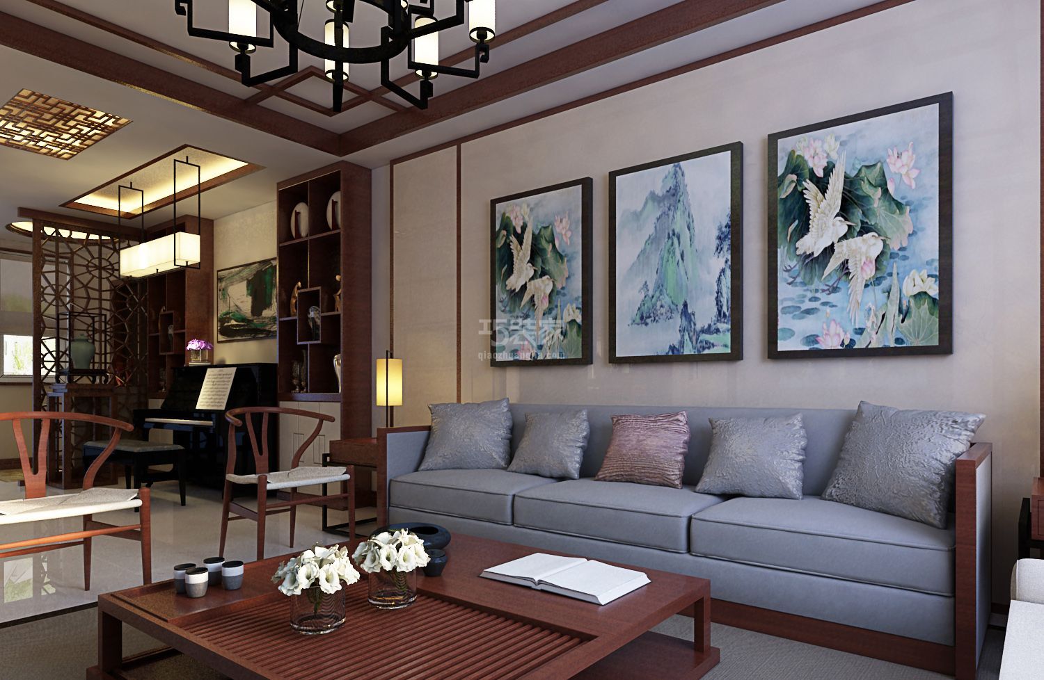 万年花城140平米中式风格设计方案