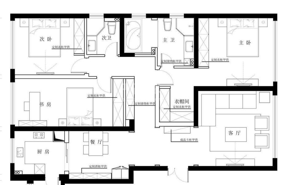 丰台区政馨家园130平现代简约风格设计风格
