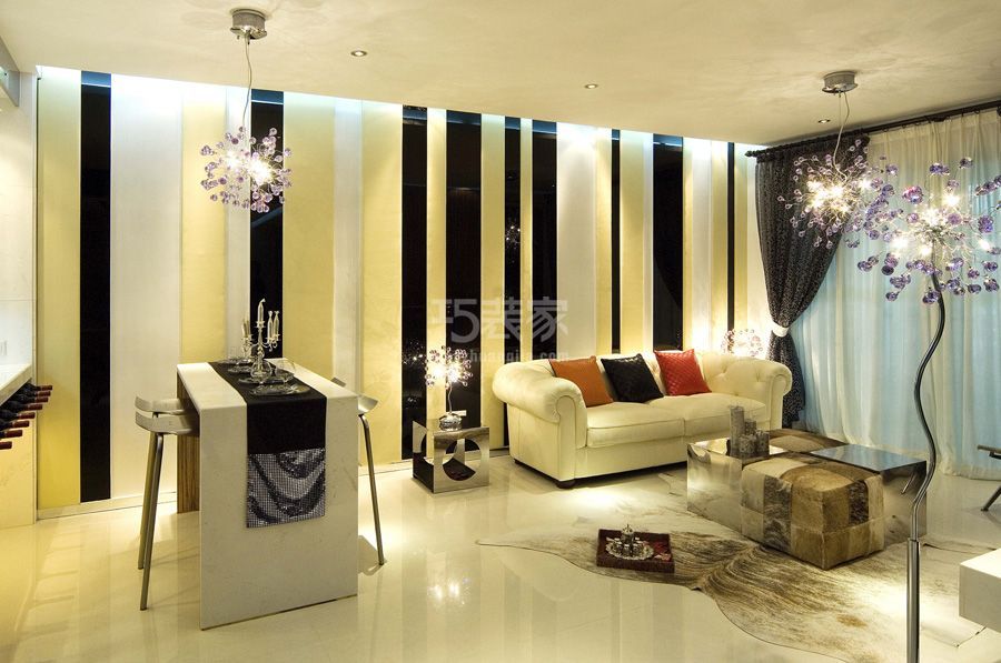 餐厅-玺萌丽苑105平现代简约风格设计方案