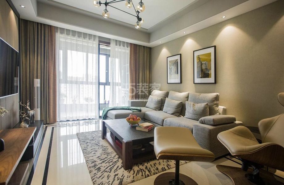 -丰台区政馨家园120平现代风格设计方案