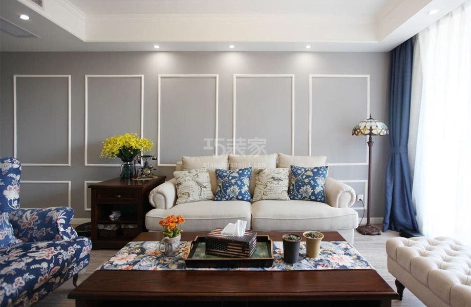 -静谧的藏蓝98平北欧风格设计方案