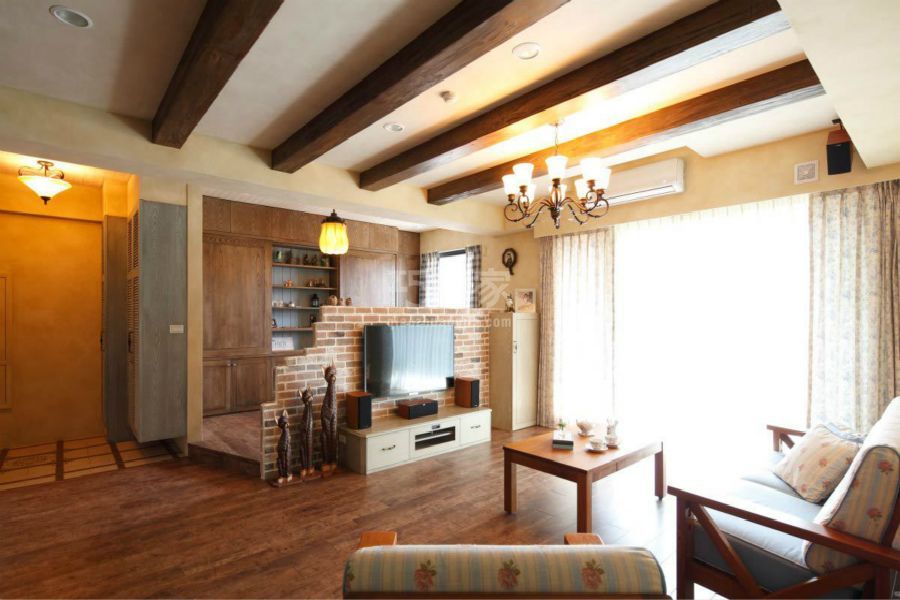 远洋新干线116平米田园风格设计方案