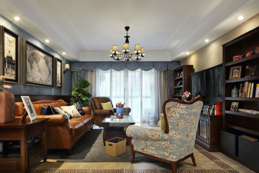 -燕清园  160平米美式风格设计案例