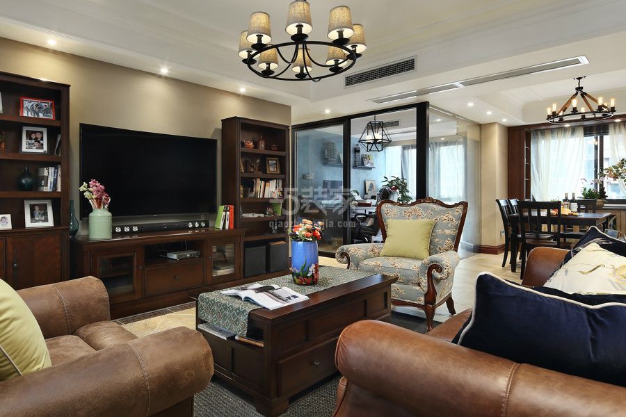 -燕清园  160平米美式风格设计案例