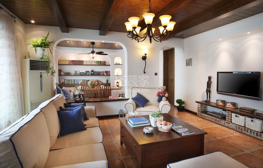 玺萌丽苑120平地中海风格设计案例