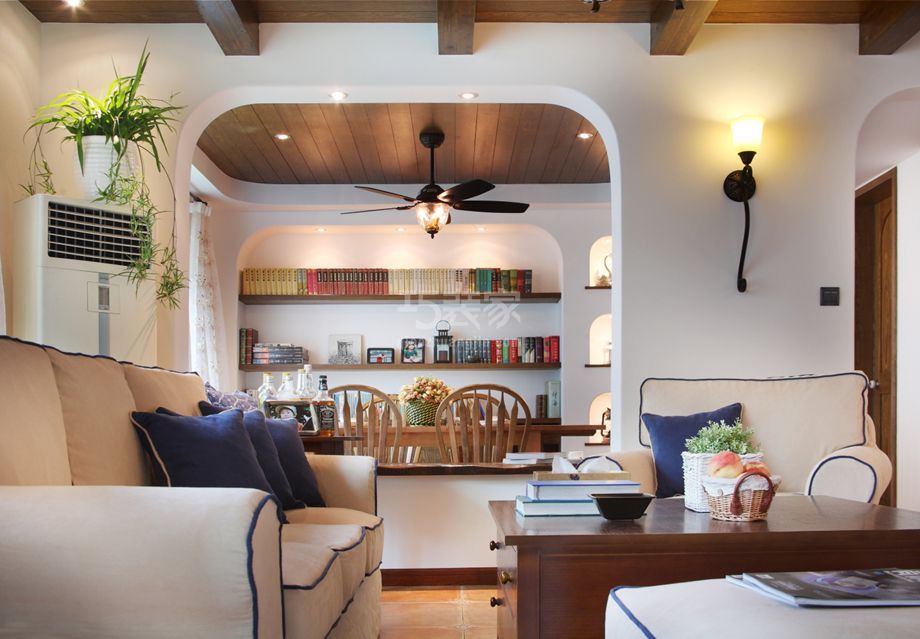 -玺萌丽苑120平地中海风格设计案例