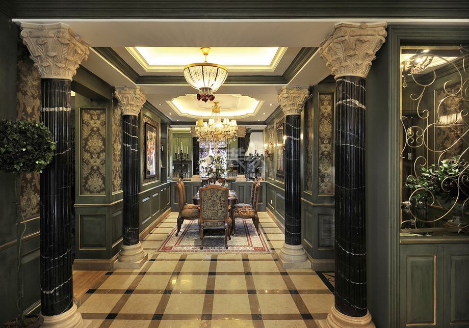 -怡海花园恒泰园240平美式风格设计案例