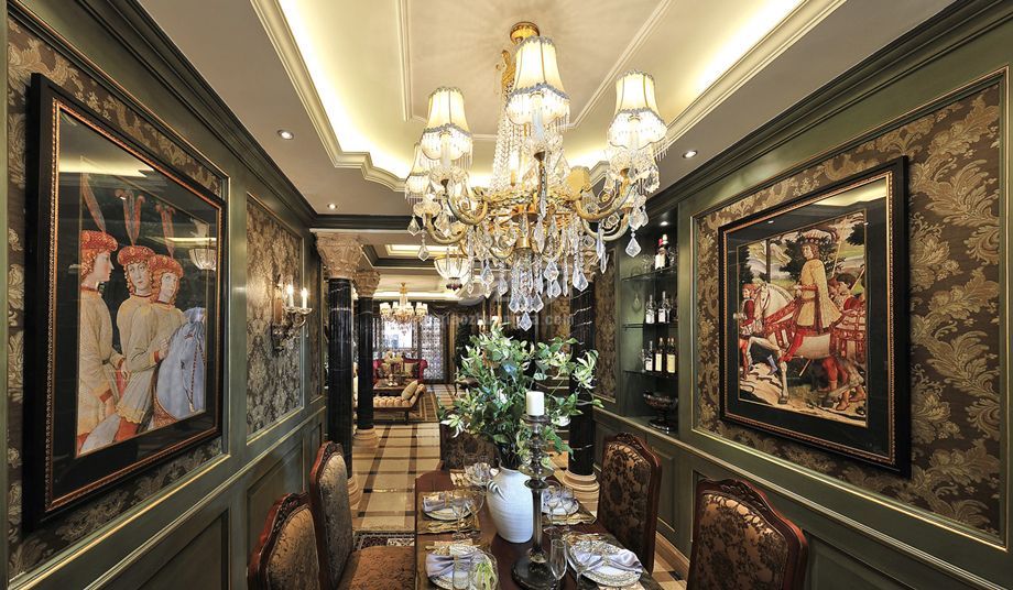 -怡海花园恒泰园240平美式风格设计案例