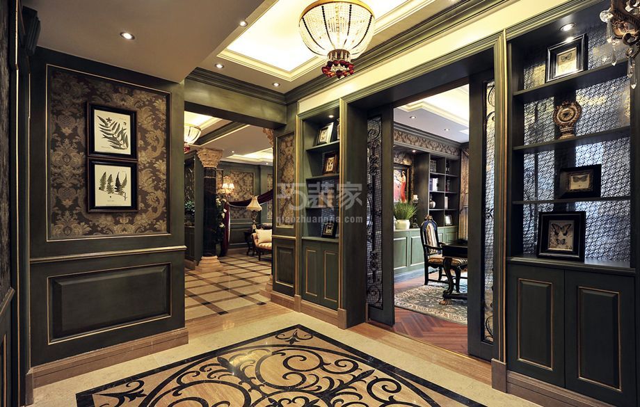 -怡海花园恒泰园240平美式风格设计案例