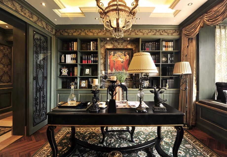 -怡海花园恒泰园240平美式风格设计案例