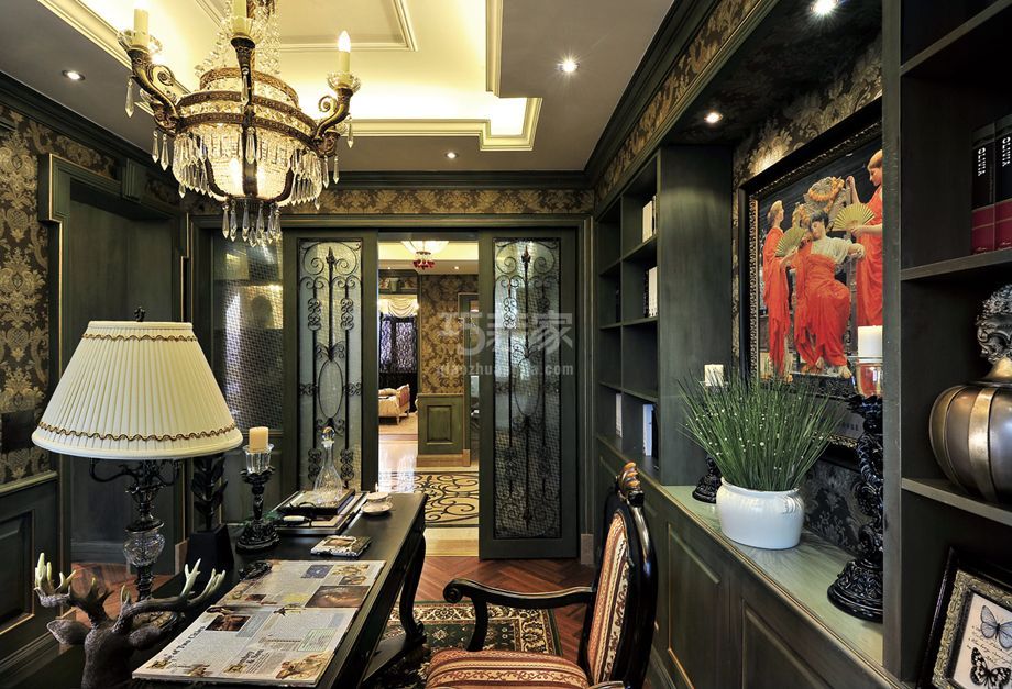 -怡海花园恒泰园240平美式风格设计案例