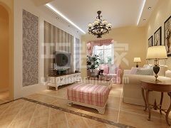 福海棠110平米美式乡村风格设计方案