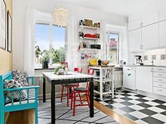 毛纺南小区86平北欧风格设计方案