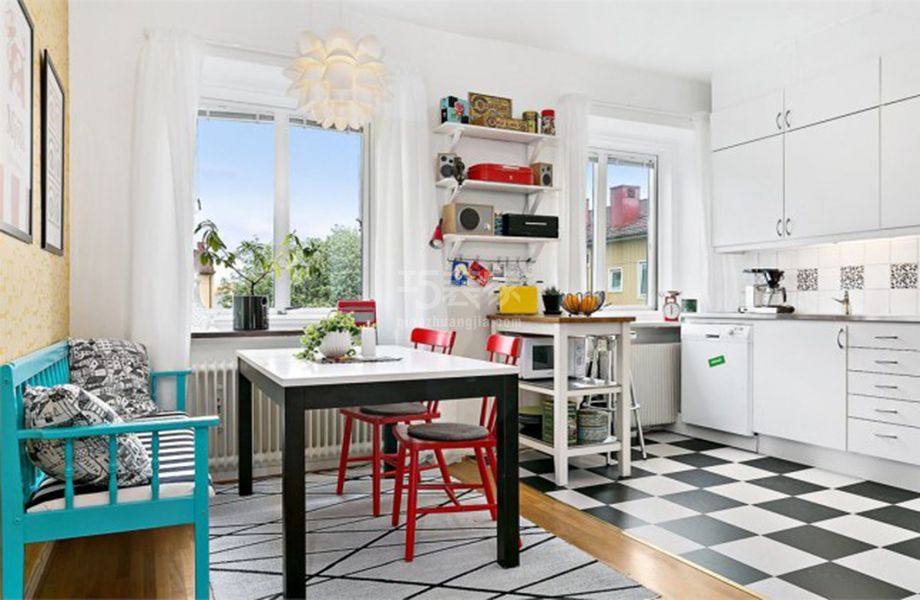 -毛纺南小区86平北欧风格设计方案