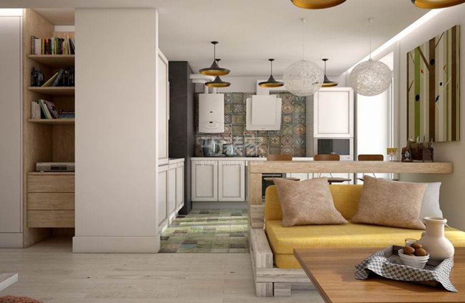 -空军总医院48平混搭风格设计方案