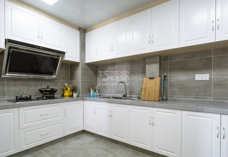 厨房-将府家园北里110平美式风格设计方案